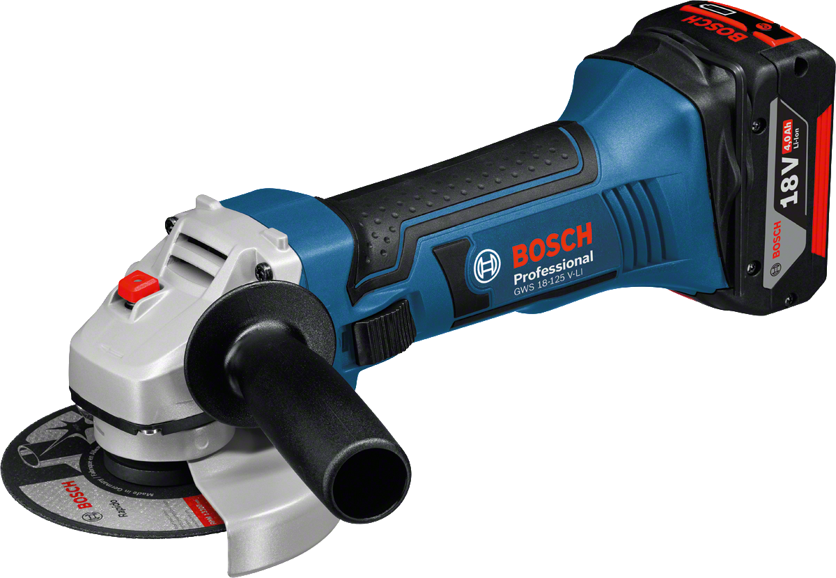 Bosch Professional GWS 18-125 V-LI 4 Ah Çift Akülü Taşlama - L-boxx Çantalı