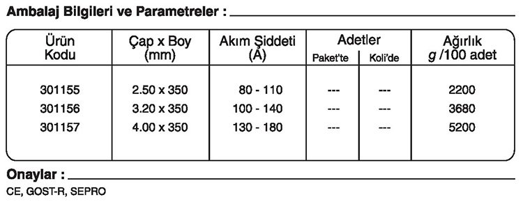 GeKa OPUS 2 CML Sıcağa Dayanıklı Kaynak Elektrotu