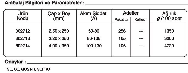 GeKa ELOX B 327 Paslanmaz Çelik Elektrotu Kaynakekipmanlari.com Ertunç Makina