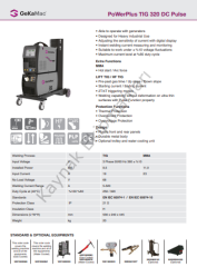 GeKaMac Power Plus Tig 320 DC Pulse Hava Soğutmalı Kaynak Makinesi