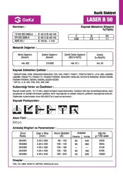 GeKa Laser B 50 Bazik Kaynak Elektrotu E7018-1 H4 - 3,20x350 MM
