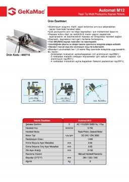 GeKaMac Automat M12 Kaynak Robotu