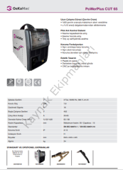 GeKaMac Power Plus CUT 65 Plazma Kesme Makinası