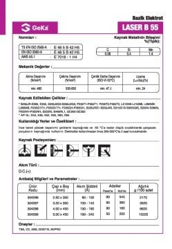 GeKa Laser B 55 Bazik Kaynak Elektrotu E7018-1 H4