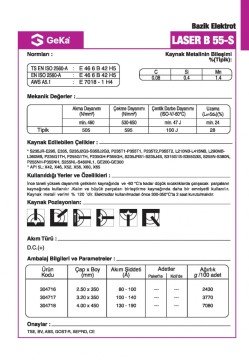 GeKa Laser B 55-S Bazik Kaynak Elektrotu E7018-1 H4