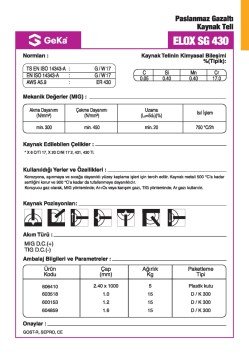 GeKa ELOX SG 430 Mig Teli