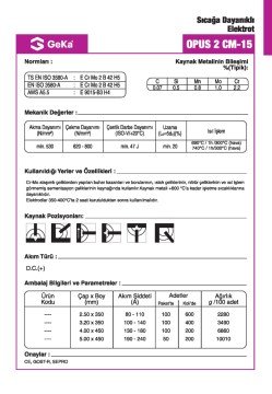 GeKa OPUS 2 CM Sıcağa Dayanıklı Kaynak Elektrotu E9018-B3 H4