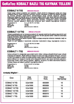 GekaTec COBALT 6 Tig Teli