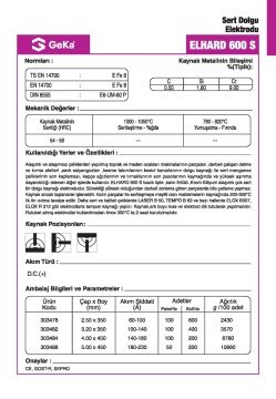 GeKa ELHARD 600 S Sert Dolgu Kaynak Elektrotu E6-UM-60 P