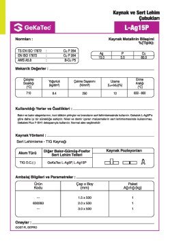 GekaTek LAG 15P Lehim Teli