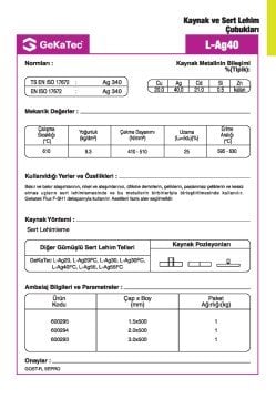 GekaTec LAG 40 Lehim Teli