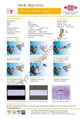 BT - 70 Çatlak Muayene Sarı Developer Sprey 500 ml