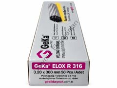 GeKa ELOX R 316 L Paslanmaz Çelik Kaynak Elektrod E 316L-16 3,20x300 - 1 Paket ( 50 Adet )