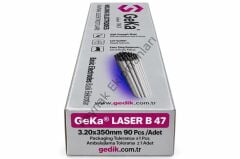 GeKa Laser B 47 Bazik Kaynak Elektrod E7018 H4 3,20x350 MM - 1 Paket ( 90 Adet )