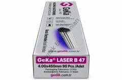 GeKa Laser B 47 Bazik Kaynak Elektrod E7018 H4 4,00x450 MM - 1 Paket ( 90 Adet )