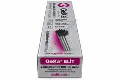GeKa Elit Rutil Kaynak Elektrod E6013 2,50x350 MM - 1 Paket ( 100 Adet )
