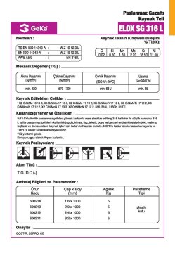 GeKa ELOX SG 316 L Tig Teli 1.2x1000 MM
