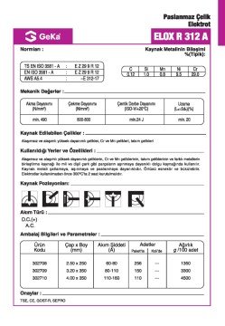 GeKa ELOX R 312-A Paslanmaz Çelik Kaynak Elektrotu E 312-16