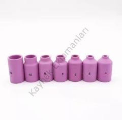 WP 17 Tetikli Tig Torç 8 METRE - Gaz Lens 2.0 MM - Pens Kolet 2.0 MM - Tungsten 2.0x175 MM - Seramik Nozul - Kırmızı  - Sabit Boyun - Kısa Sıkıcı