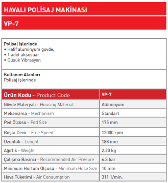 Havalı Polisaj Makinası VP - 7