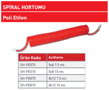 Spiral Poli Etilen Hortum