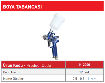 Boya Tabancası H-2000