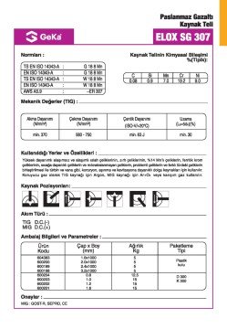 GeKa ELOX SG 307 Tig Teli - 3.2x1000 MM